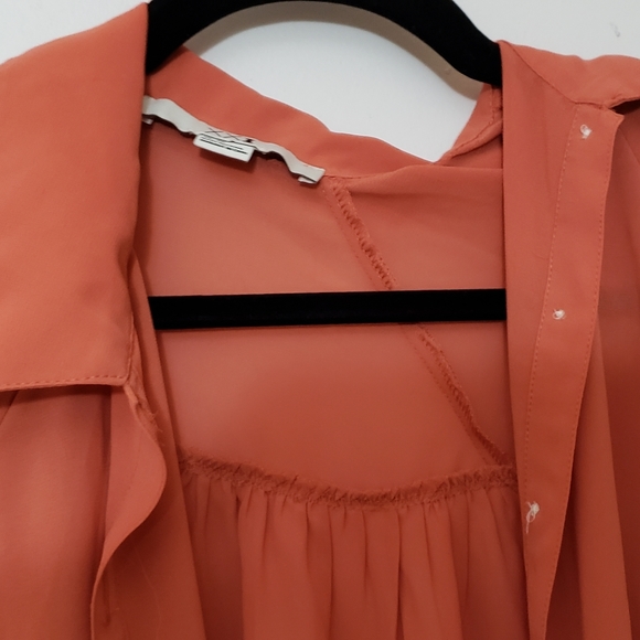 Orange brownish hi-low blouse. F21 - Picture 3 of 3